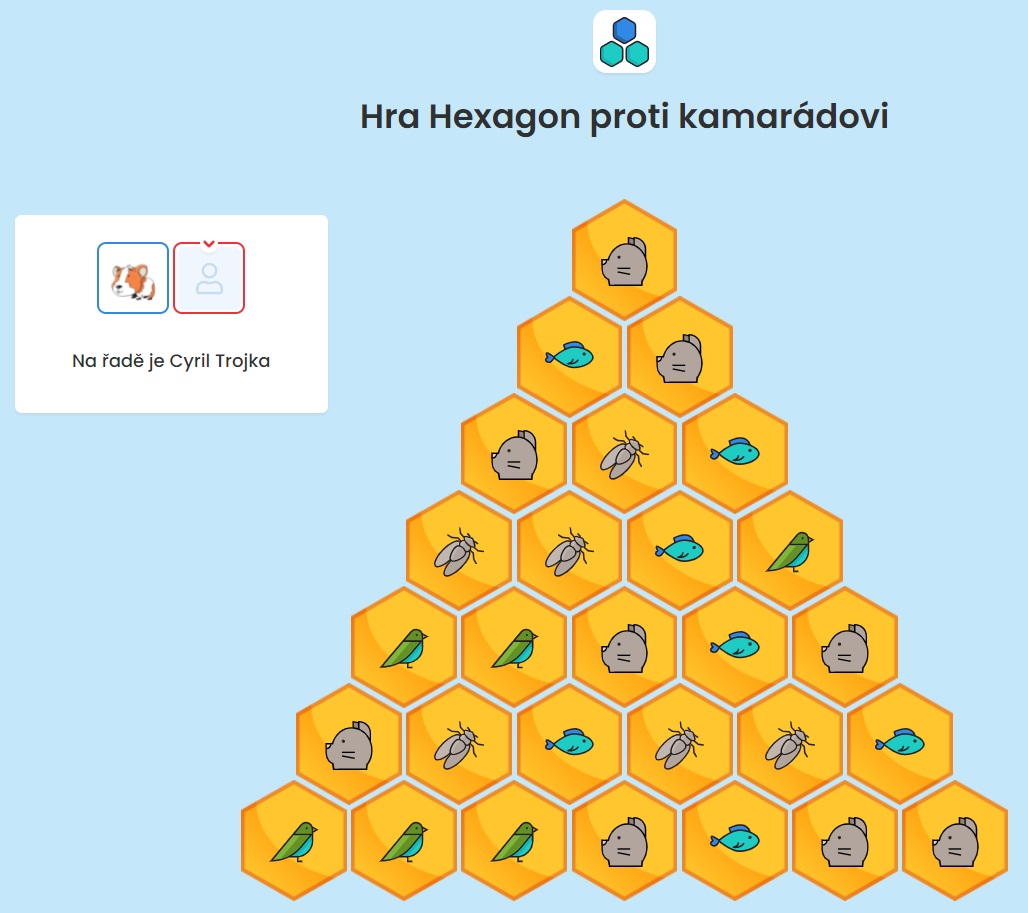 Hra Hexagon proti kamarádovi